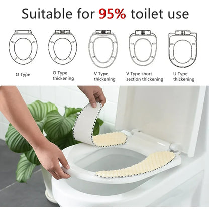 Universal Toilet Seat Cover Soft WC Toilet Seat Cushion O-Shaped Warmer WC Closestool Mat Bathroom Accessories Toilet Cover