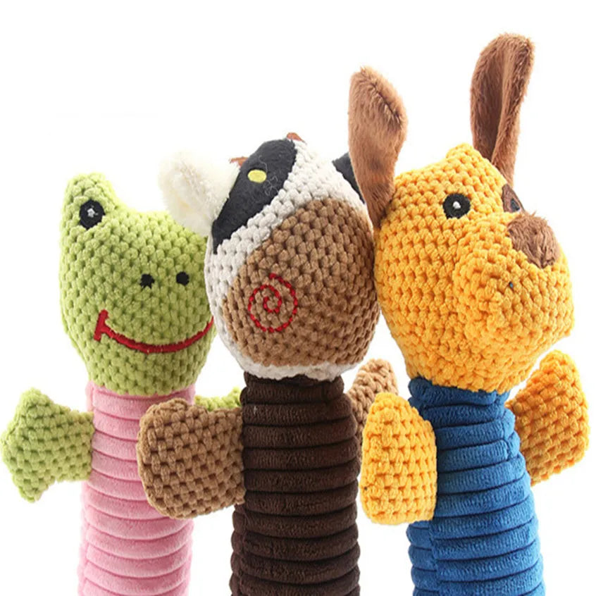 Pet Plush Dog Toys Cute Dog Chew Toys Animals Will Cat Puppy Toy Toot Squirrel Pet Chew Squeak Dogs Toys