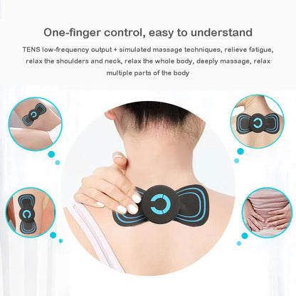 × Electric Neck Massager Body Massage Portable EMS Cervical Spine Massage Stickers Health Care Masajeadora Muscular